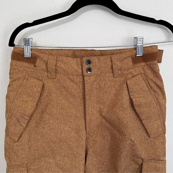 NWOT BAD BONES JUNIOR UNISEX MUTED YELLOW MARLED SKI WINTER PANTS - 12 - Picture 3 of 11